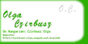 olga czirbusz business card